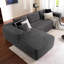 Canapé modulaire 105 po avec méridienne en L 105 po, canapé modulaire moderne avec assise profonde, canapé rembourré pour le salon et la chambre à coucher, aucun assemblage requis-524668763-524668753