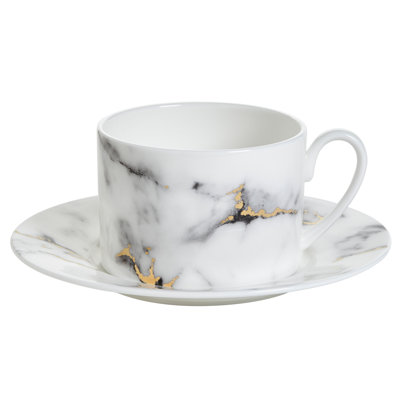 Bone China Teacup and Saucer