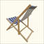 Chaise longue pliante à rayures Populus