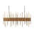 Rustic Wood and Metal Rod Chandelier