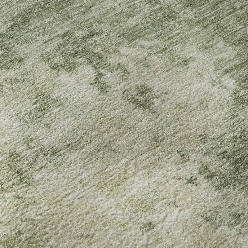 Premium Machine Washable Mayfield AMF2066 Abstract Rug, 2'6" x 3'10", Sage