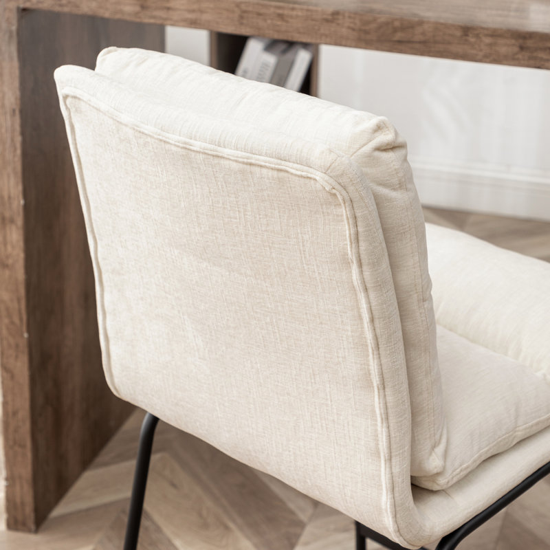 26 tabourets de 26 po de hauteur, de 2, rembourrés blanc vanille, similicuir et mélange pour une touche de douceur, rembourrés de mousse, durable