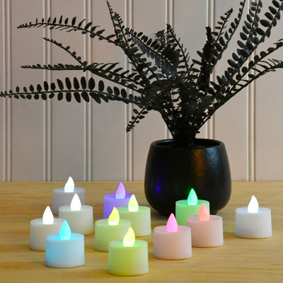 12 Piece Unscented Flameless Candle Set