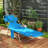 Tanning Chair with Face Hole, 5-Level Folding Lounge Chair, Blue-1516208992