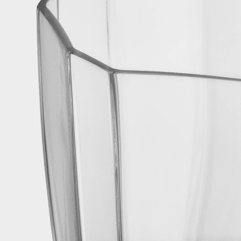Reed Handmade Glass Table Vase, 19.7" H x 11.6" W x 11.6" D, Clear