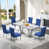 Blanc / argent / bleu / argent est en rupture de stock