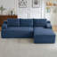 Canapé modulaire en L avec siège profond, sans assemblage requis, canapé modulaire pour salon, chambre à coucher, appartement, bleu-46667876