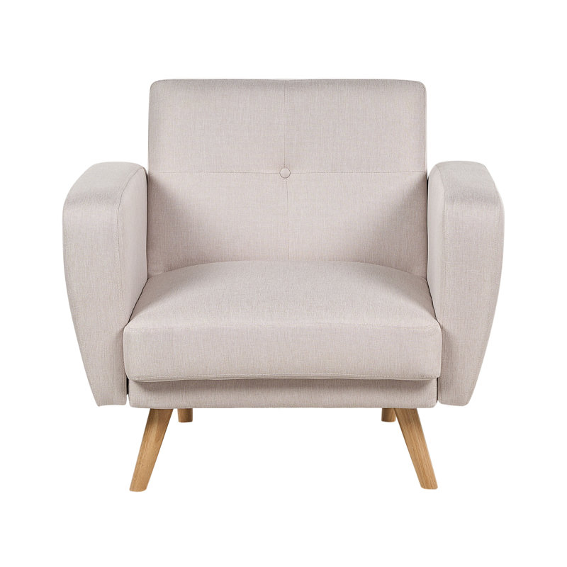 FLORLI Upholstered Convertible Chair, Beige