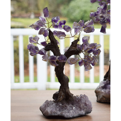 Faux Bonsai Tree in Stone Freestanding