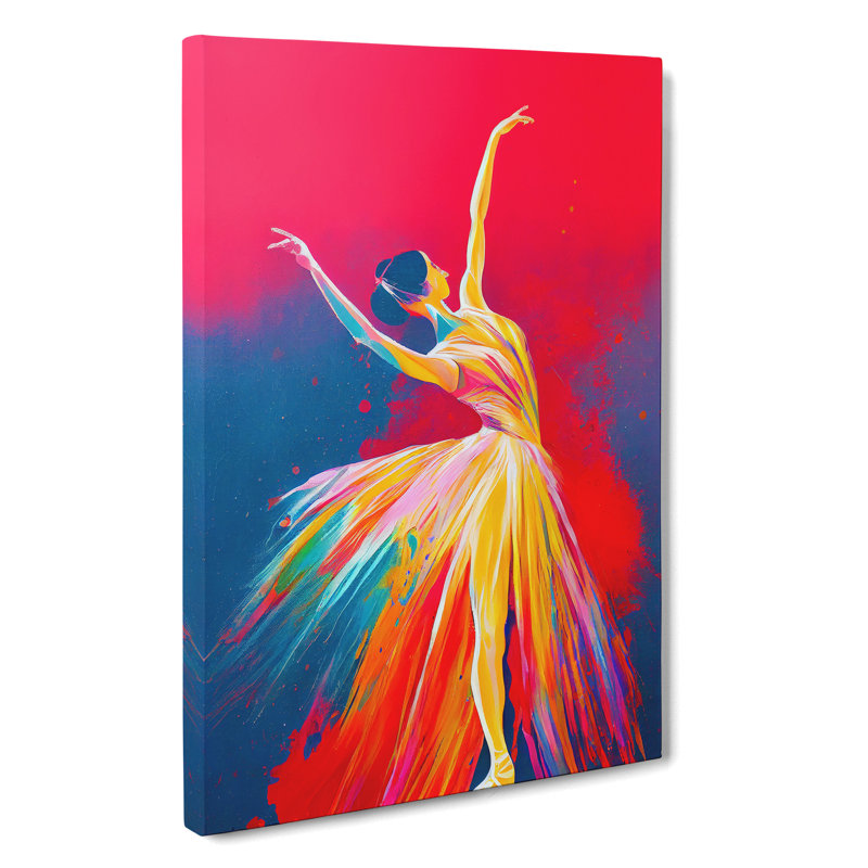 Ballerina Splash No.1 - Wrapped Canvas, 50cm H x 35cm W x 3cm D