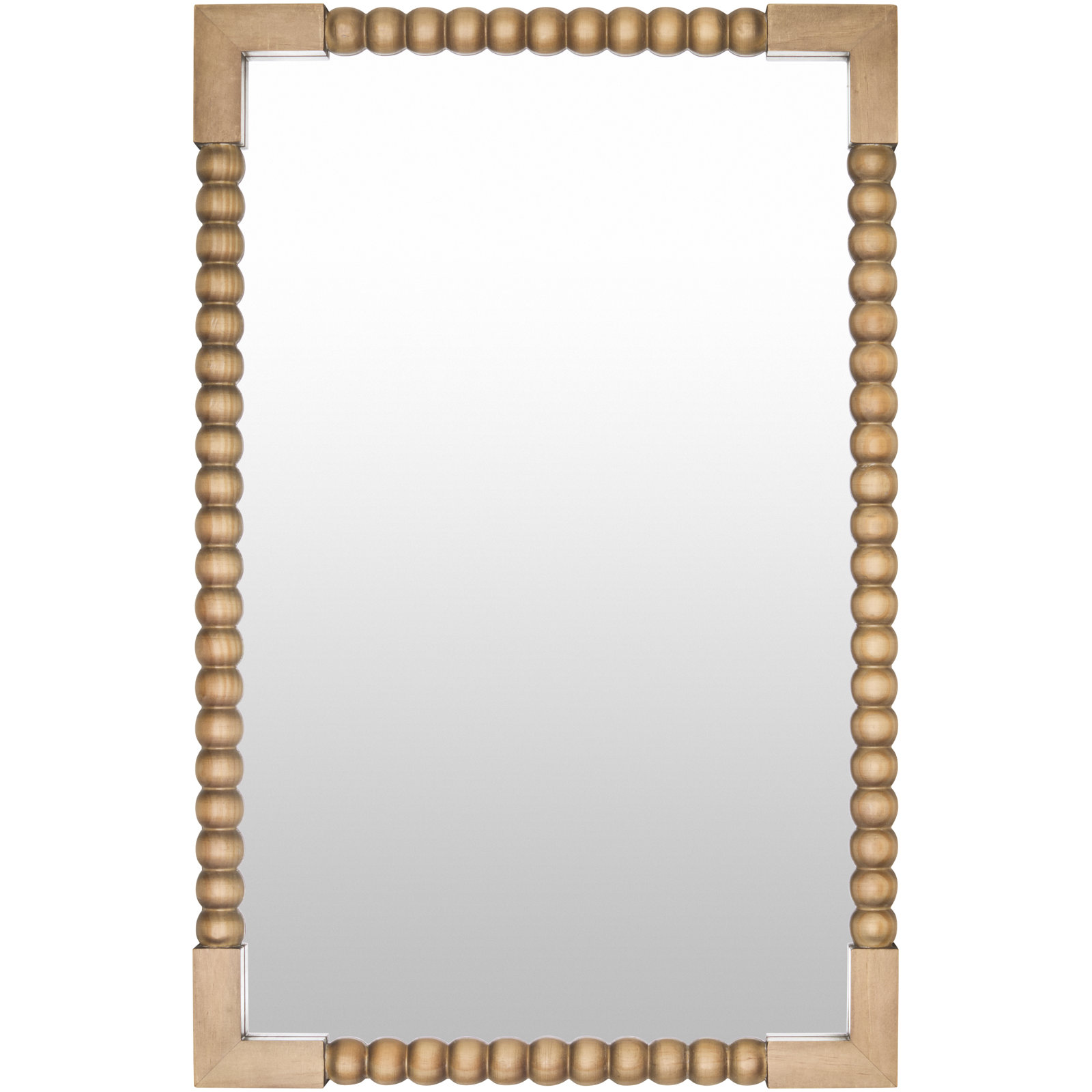 Lizzie Mirror, 37" H x 24" W, Brown Wood