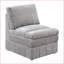 Fauteuil modulaire sans accoudoirs modulaire - Suède Morgan contemporain, gris anthracite granit | Tissu | Gris
