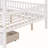 Full Size Wooden House Bed with Two Drawers, White-1262481025