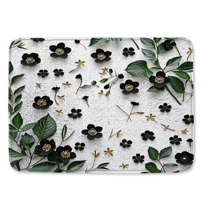 Tapis de bain floral