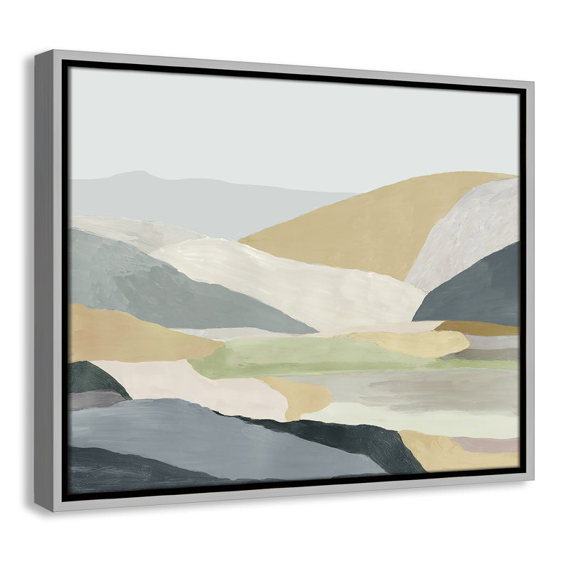 Blair Warm Hills I - cadre photo, reproduction d'art sur toile, Toile argentée, H 17,5 po x l 21,5 po x P 2 po