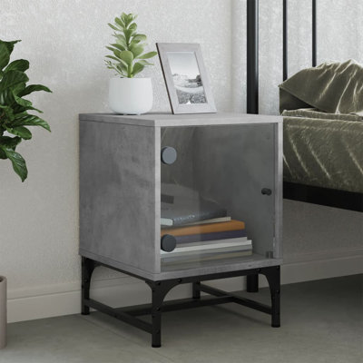Genagra 35cm W Steel Bedside Table