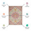 9' X 12' Ivory Floral Power Loom Area Rug