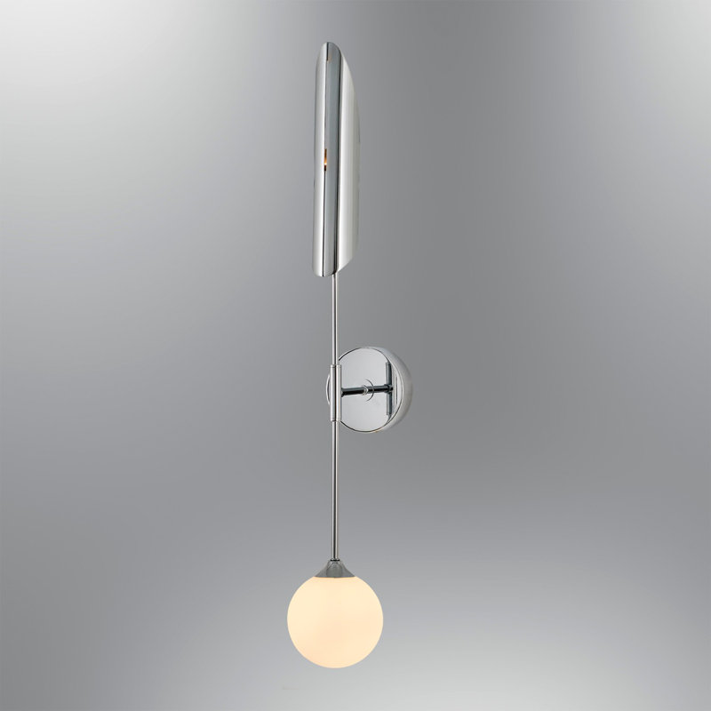 Applique à bras en métal, Chrome