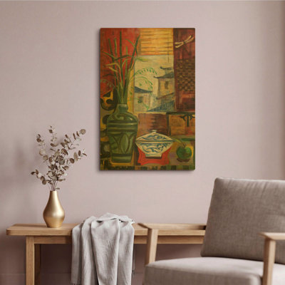 'Eastern Melody C' By Silvia Vassileva Gold Metal Wall Art, 16" x 24"
