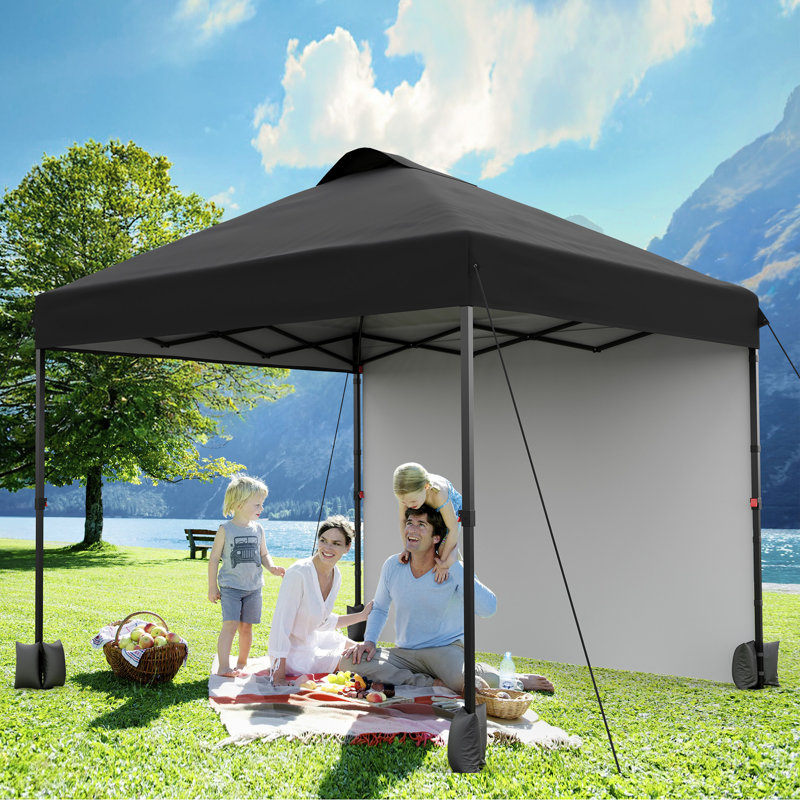10x10 ft Instant Pop-Up Canopy with Removable Sidewalls, Portable Outdoor Tent with One-Push Setup, Waterproof Sun Shade for Party, Wedding, Backyard, Garden
