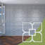 Panneaux muraux décoratifs en acrylique Olivia, grand, l 23 3/8 po x H 23 3/8 po x T 1/8 po, blanc-154694319-154694306
