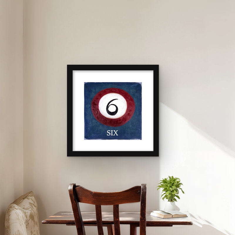 Billiard Ball No6 - Industrial Loisirs, reproduction encadrée