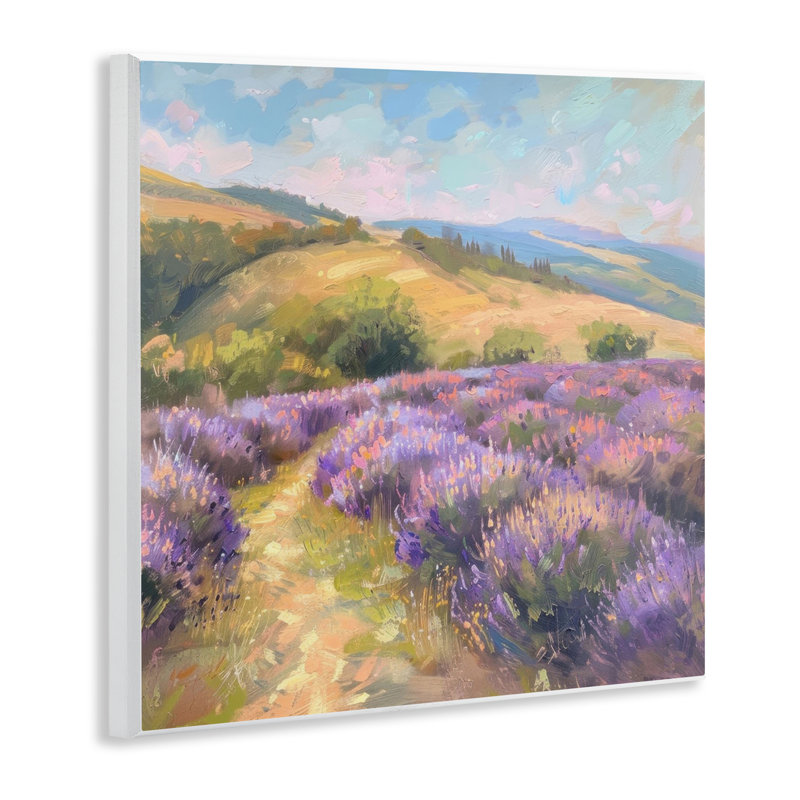 Lavender Field Hills Wall Plaque, design by LSR Creative Studio