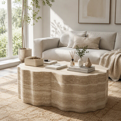 Tables d'appoint rondes, ensemble de 2 tables d'appoint en bois, table de bout gigogne pour salon, tables d'appoint minimalistes, balcon d'appoint, pas d'assemblage, beige