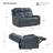 Olathe Genuine Leather Dual Motor Power Reclining Lay Flat Living Room Set With Power Headrest-667201572