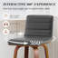 65 CM Swivel Bar Stools With Back Faux Leather Upholstered-124571191-119423182