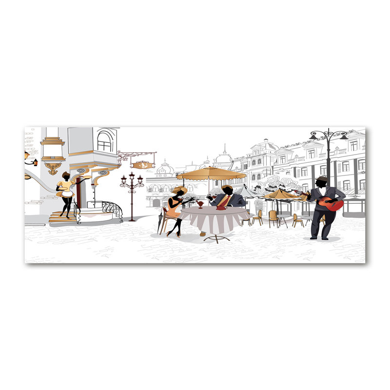 Café - Wrapped Canvas Print