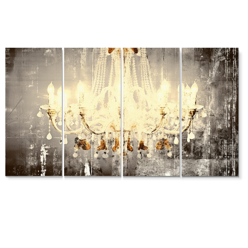 Serafin - lustre mural glamour, 4 pièces, H 28 po x l 48 po