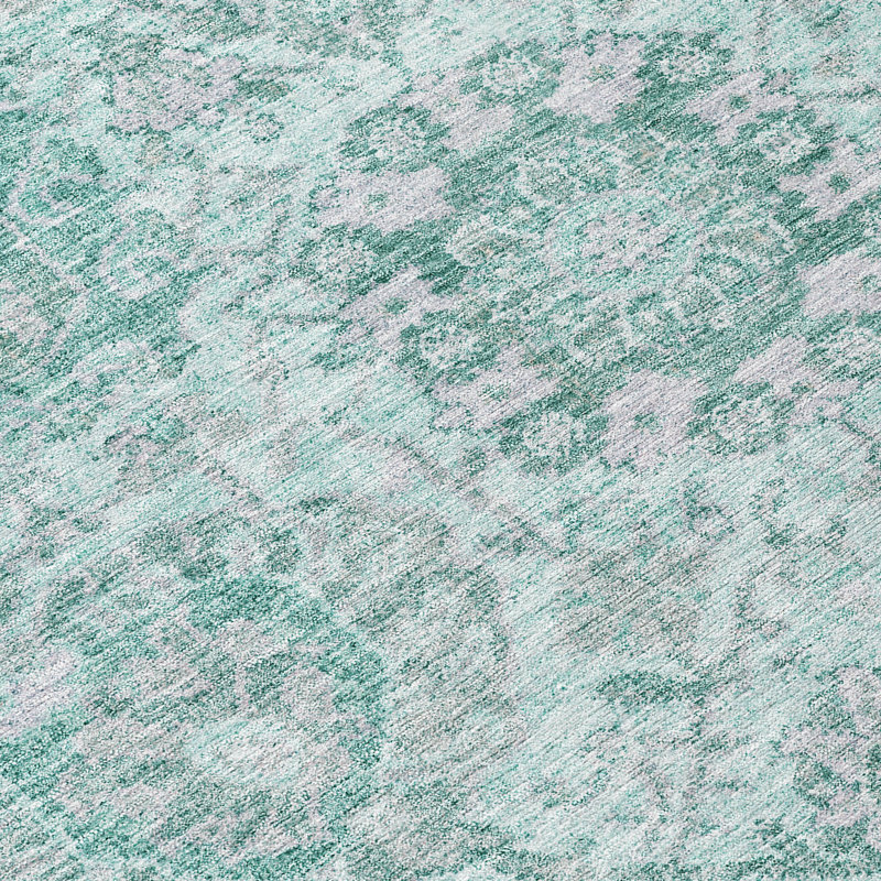 Geneva Teal Washable Indoor-Outdoor Rug - , 8' x 10'