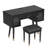 Elegant Vanity Makeup Table & Chair Set, Modern Dressing Table With Organizer, Writing Desk, Charging Port-69667163