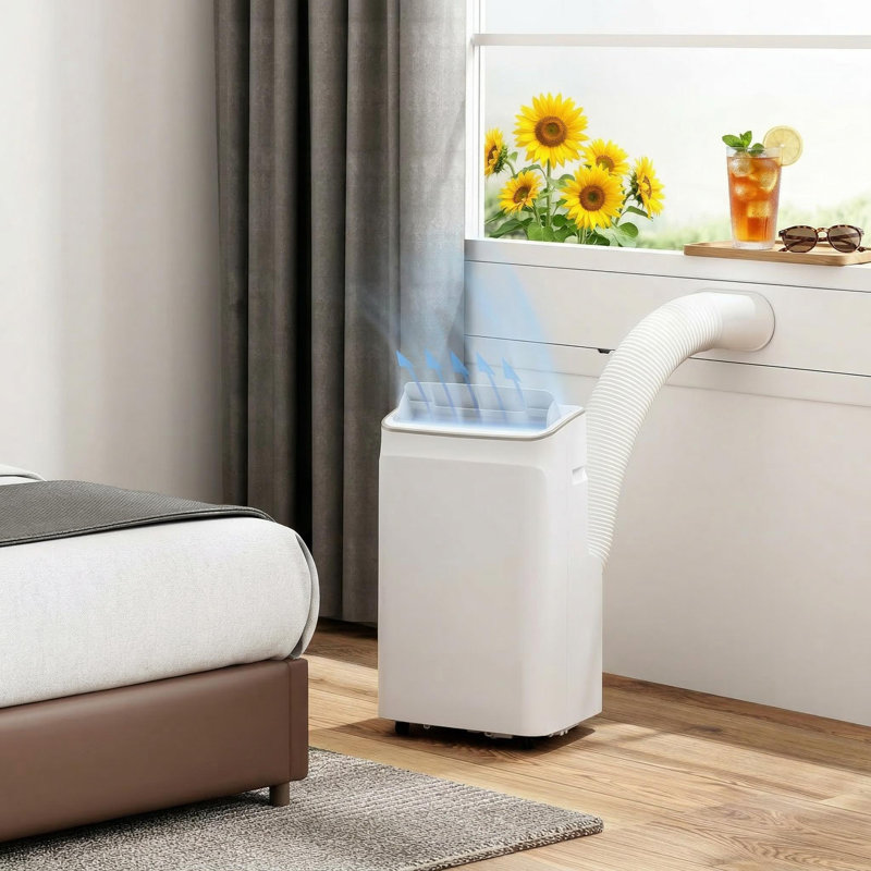 Climatiseurs portatifs 12 000 BTU, climatiseur portatif 3-en-1 avec modes de refroidissement, déshumidificateur et ventilateur intégrés pour une pièce jusqu'à 550 pieds carrés, télécommande, mode veille, minuterie 24 heures, avec trousse d'installation