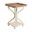  Square Rustic Wooden Accent Tray Top Nightstand Side Table, White Legs-492719590