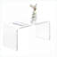 Tables basses | Mesa de Centro, table basse rectangulaire moderne transparente de 39,25 po pour le salon, sans assemblage | Acrylique