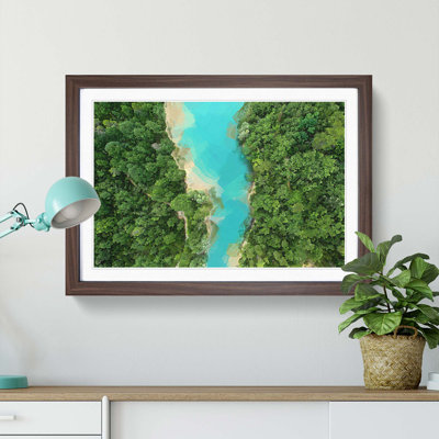 Saint Cassien Lake in France in Abstract - Picture Frame Graphic Art Print