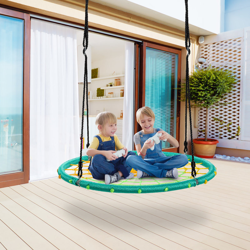 Costway Steel Swing Seat with Swing and Chains, Green