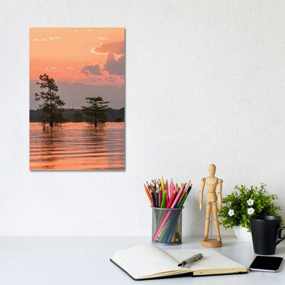 USA, Louisiana, Atchafalaya National Wildlife Refuge. Sunrise On Swamp. by Jaynes Gallery - Wrapped Canvas Print