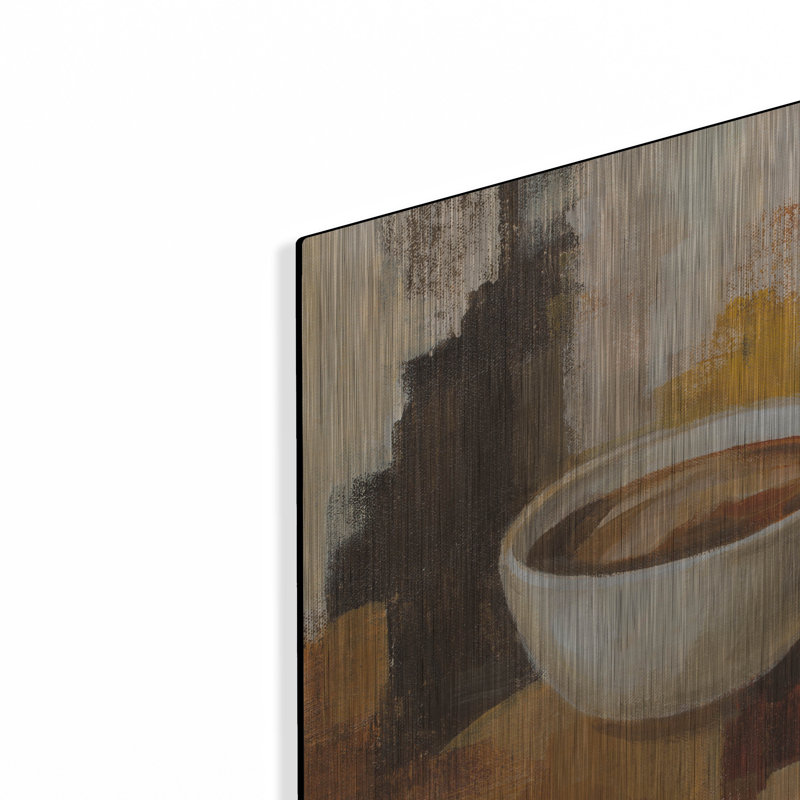  «Abstract Coffee 5» par Silvia Vassileva, art mural en métal, 12 po x 12 po, H 12 po x l 12 po