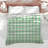 Green White Gingham Pattern Comforter-128699836