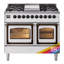 ILVE Nostalgie II Noblesse 40 inch Dual Fuel Range (Triple Glass Door, RAL)-81726042-81726055