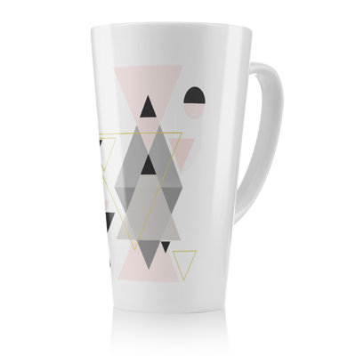 Geometric Triangles Latte Mug