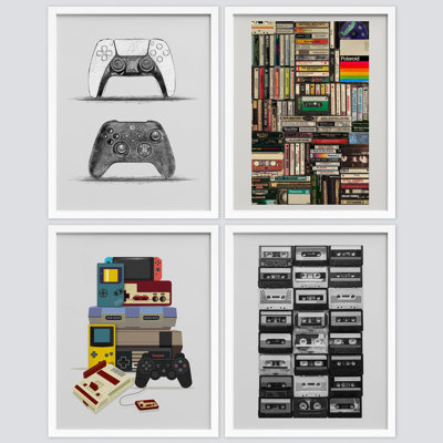 " Gamepad Books Play Game And Tapes " 4 - Pieces