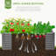 Lit de jardin surélevé galvanisé, jardinière pour légumes, fleurs et herbes-360986775