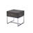 Gray Oak & Chrome Finish End Table
