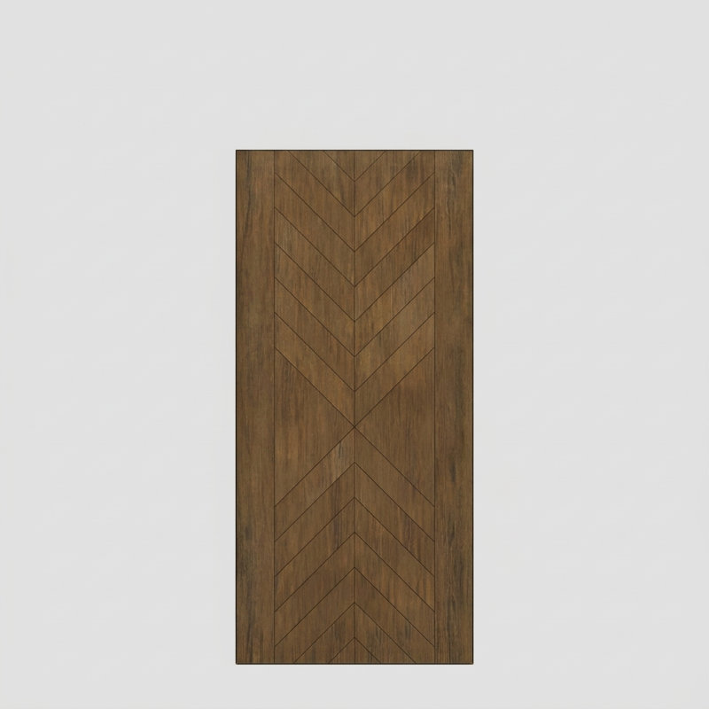 80" Mirra Slab Only Mahogany Flush Panel Door - Contemporary, Modern, Unfinished, 34" x 80" [34" Door]