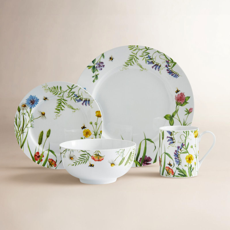 Portmeirion Porcelain Dinnerware Set - Service for 4