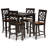 Baxton Studio Nicolette Modern and Contemporary Two-Tone Dark Brown and Walnut Brown Finished Wood 5-Piece Pub Set-936353999